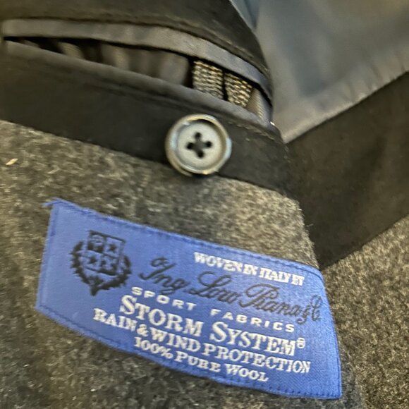 Lora Piana Overcoat 40R/40S Dillard's wool black men's coat - Picture 6 of 6